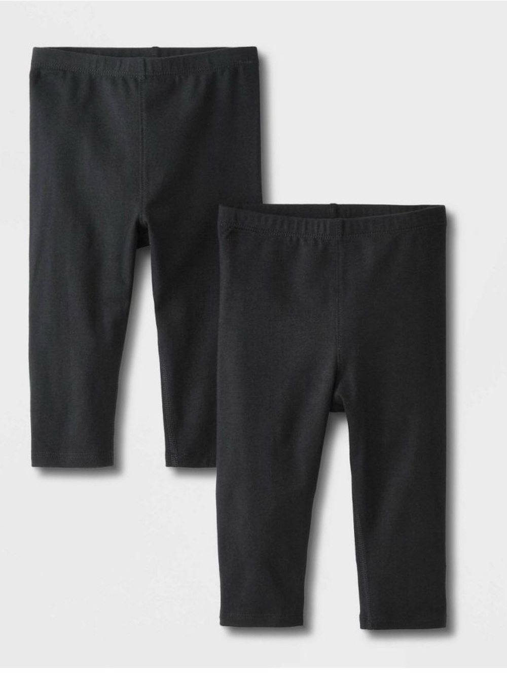 NWT Cat & Jack Girls 2 pk Capri adaptive leggings size 4T (Black & Black)